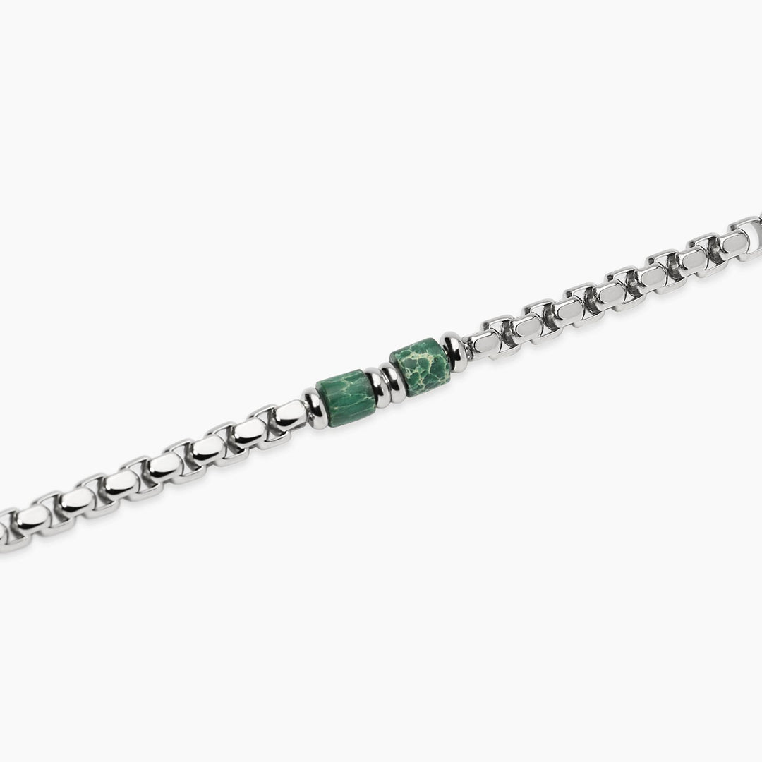 Kidult Bracciale con catena veneta e cilindri in diaspro 831174