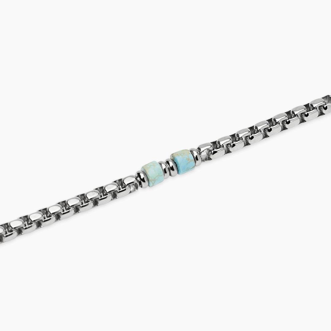 Kidult Bracciale con catena veneta e diaspro azzurro 831175