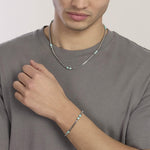 Load image into Gallery viewer, Kidult Bracciale con catena veneta e diaspro azzurro 831175