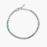 Load image into Gallery viewer, Kidult Bracciale con catena veneta e diaspro azzurro 831175