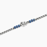 Load image into Gallery viewer, Kidult Bracciale con pietre laviche blu e ancora 831178