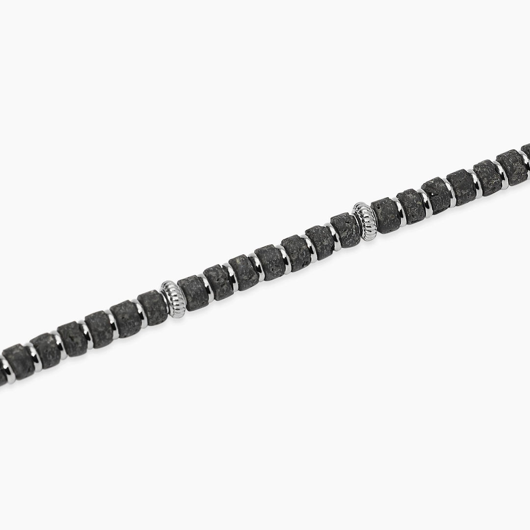 Kidult Bracciale regolabile con dischetti in pietra lavica 831180