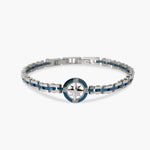 Load image into Gallery viewer, Kidult Bracciale con maglia in acciaio e blu e rosa dei venti 831185