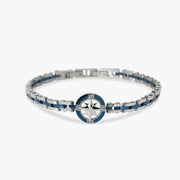 Kidult Bracciale con maglia in acciaio e blu e rosa dei venti 831185