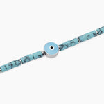 Load image into Gallery viewer, Kidult Bracciale in turchese sintetica con simbolo occhio 831188