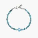Load image into Gallery viewer, Kidult Bracciale in turchese sintetica con simbolo occhio 831188