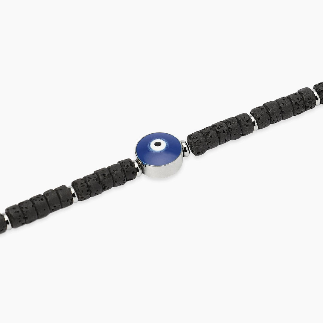 Kidult Bracciale in pietra lavica con simbolo occhio 831189