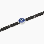 Kidult Bracciale in pietra lavica con simbolo occhio 831189