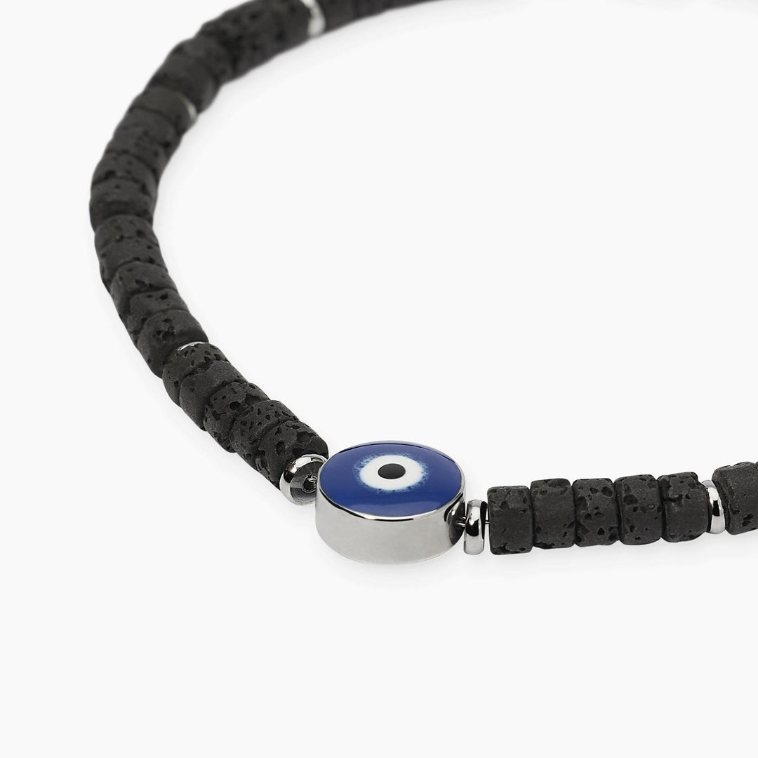 Kidult Bracciale in pietra lavica con simbolo occhio 831189