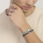 Load image into Gallery viewer, Kidult Bracciale in pietra lavica con simbolo occhio 831189