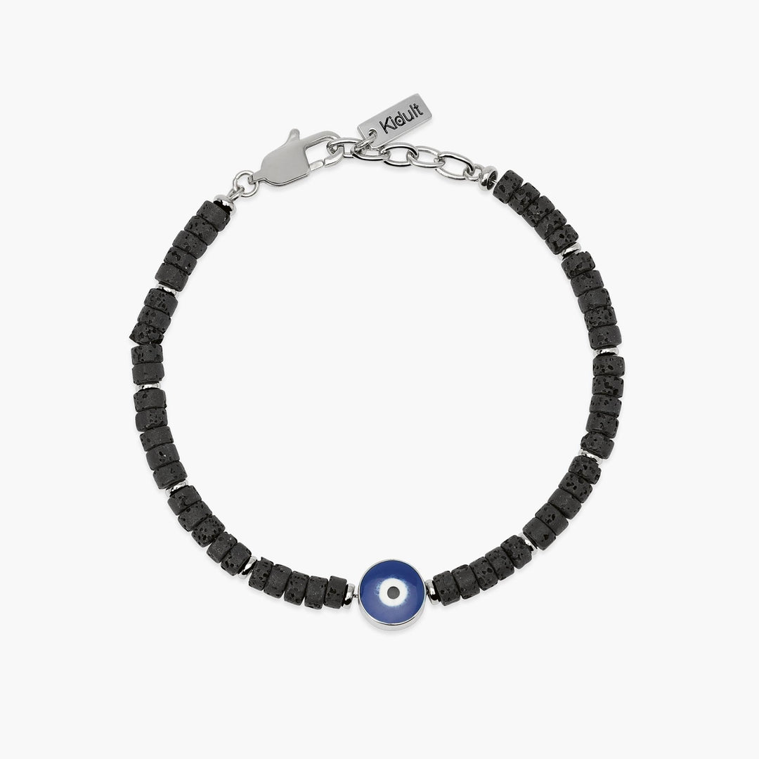 Kidult Bracciale in pietra lavica con simbolo occhio 831189