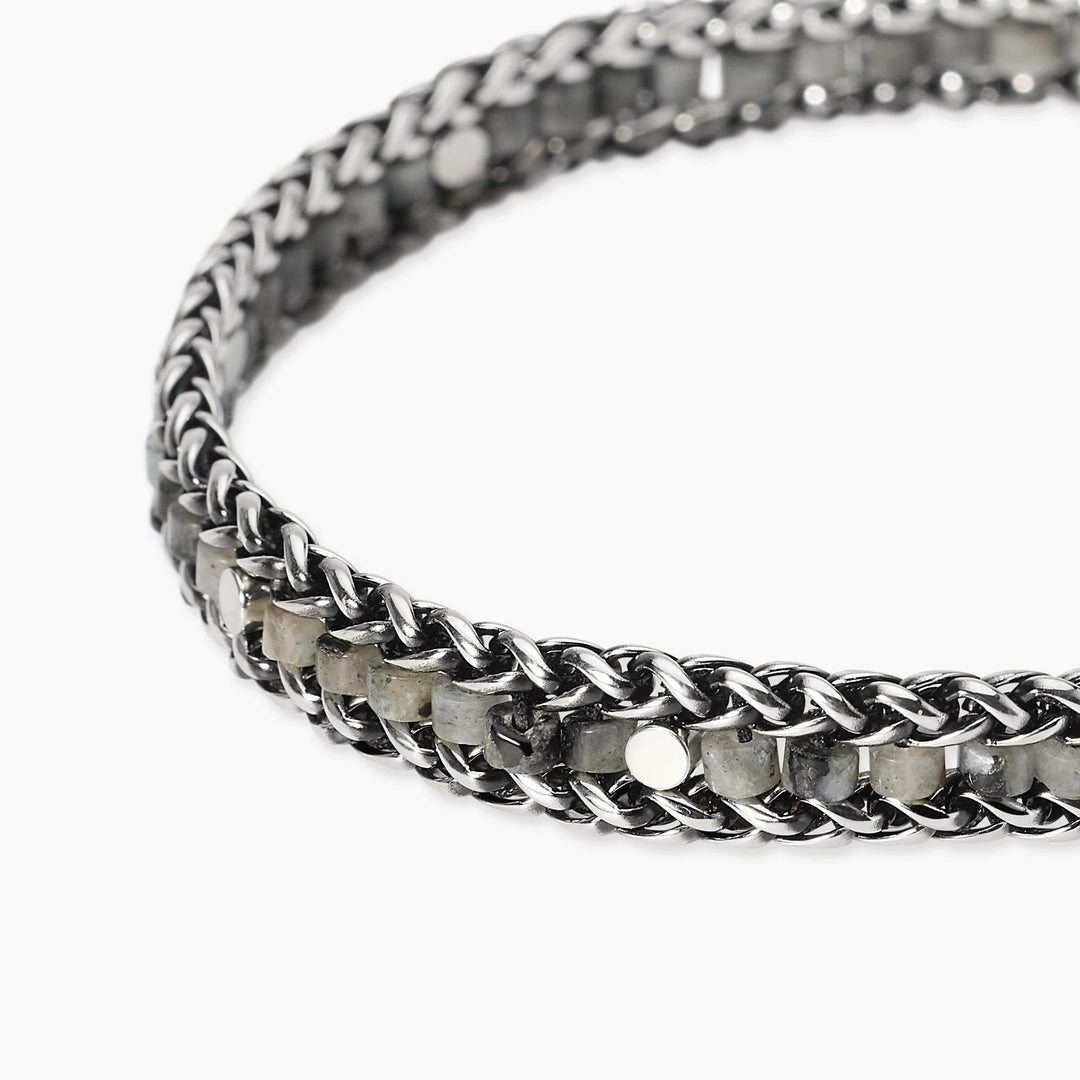 Kidult Bracciale in acciaio e labradorite 831194