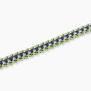 Kidult Bracciale in acciaio e nylon in blu e verde chiaro 831195