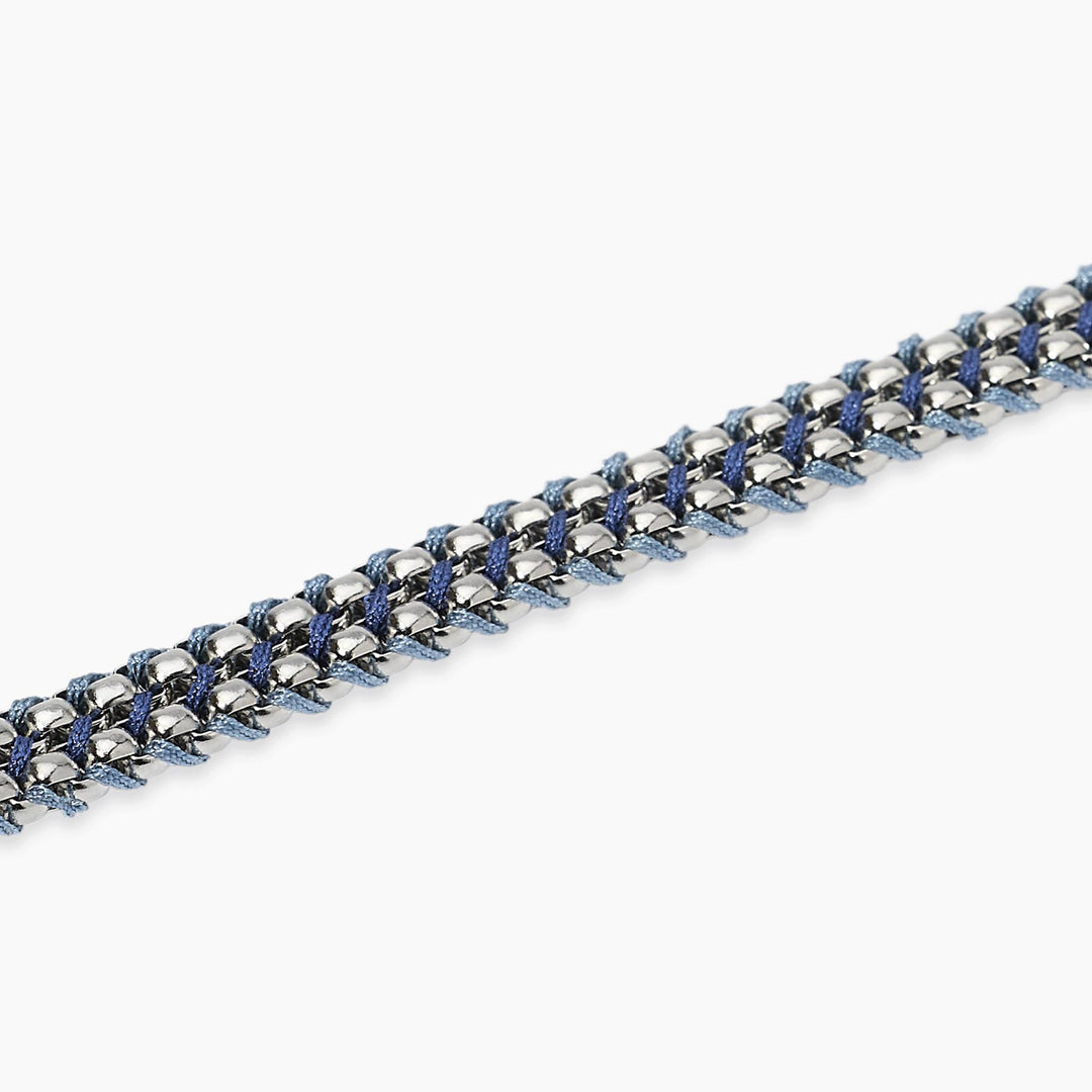 Kidult Bracciale in acciaio e nylon in blu e azzurro 831196