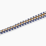 Load image into Gallery viewer, Kidult Bracciale in acciaio e nylon in blu e arancione 831197