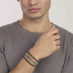 Load image into Gallery viewer, Kidult Bracciale in acciaio con nylon e turchese africano 831199