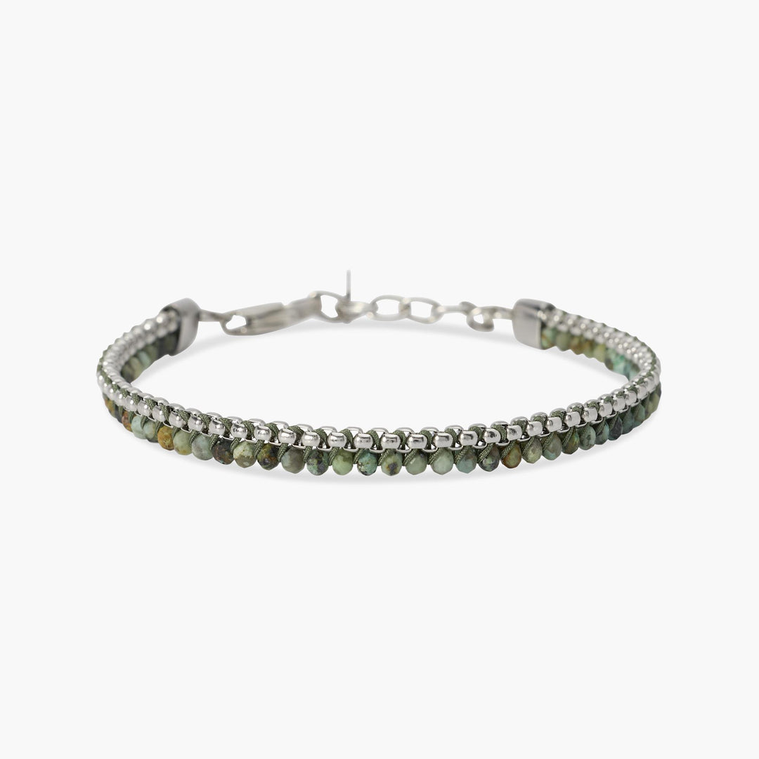 Kidult Bracciale in acciaio con nylon e turchese africano 831199