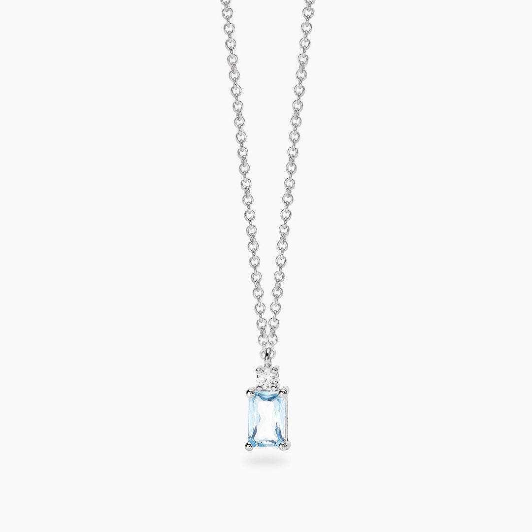 Girocollo con Topazio e Diamante Lab-Grown