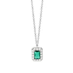 Load image into Gallery viewer, Girocollo con Smeraldo e Diamante Lab-Grown