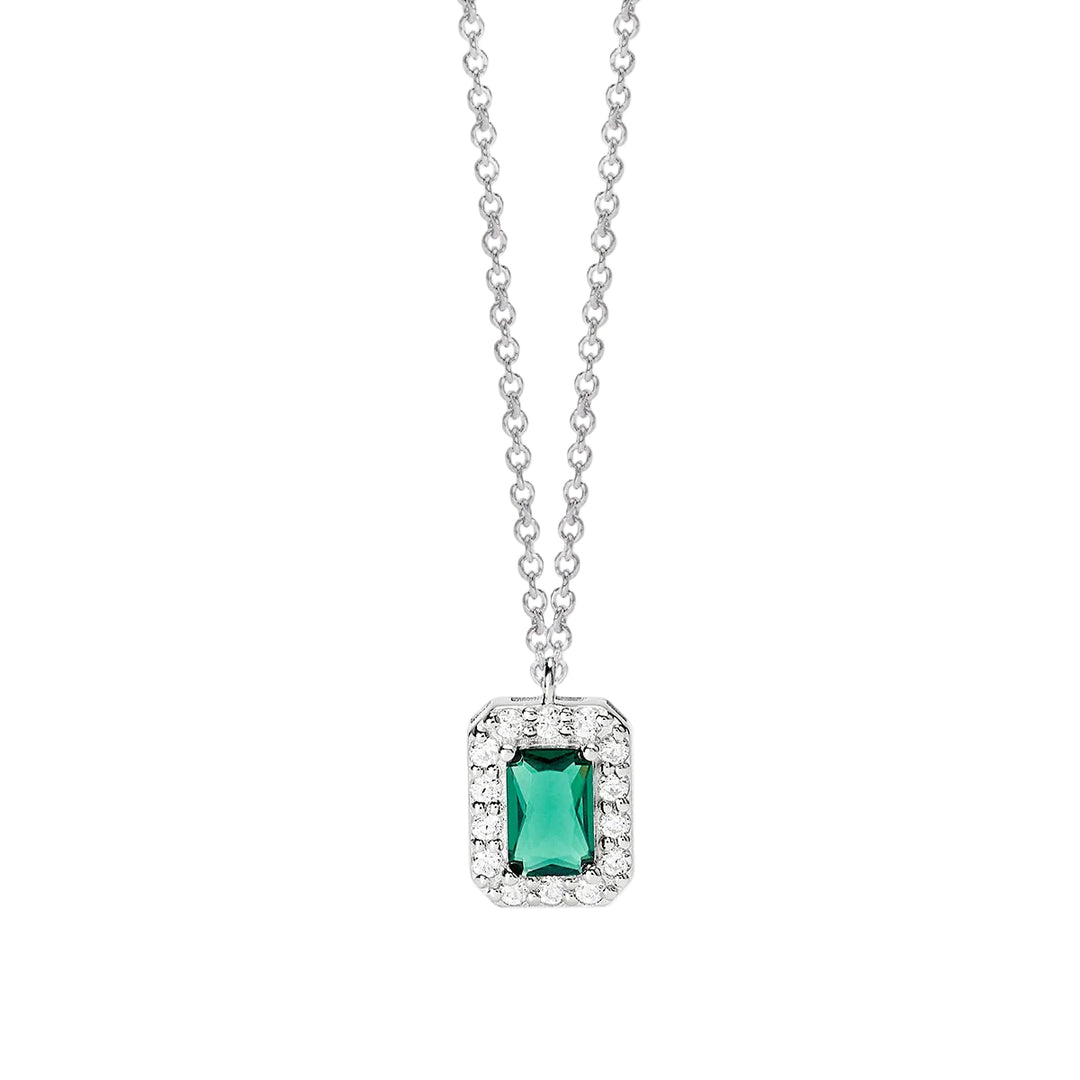 Girocollo con Smeraldo e Diamante Lab-Grown