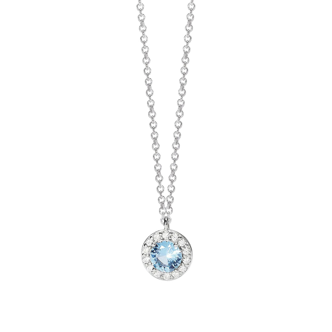 Girocollo con Topazio e Diamante Lab-Grown