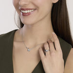 Load image into Gallery viewer, Mabina Anello wavy in argento con zircone regolabile 523511