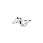 Load image into Gallery viewer, Mabina Anello wavy in argento con zircone regolabile 523511