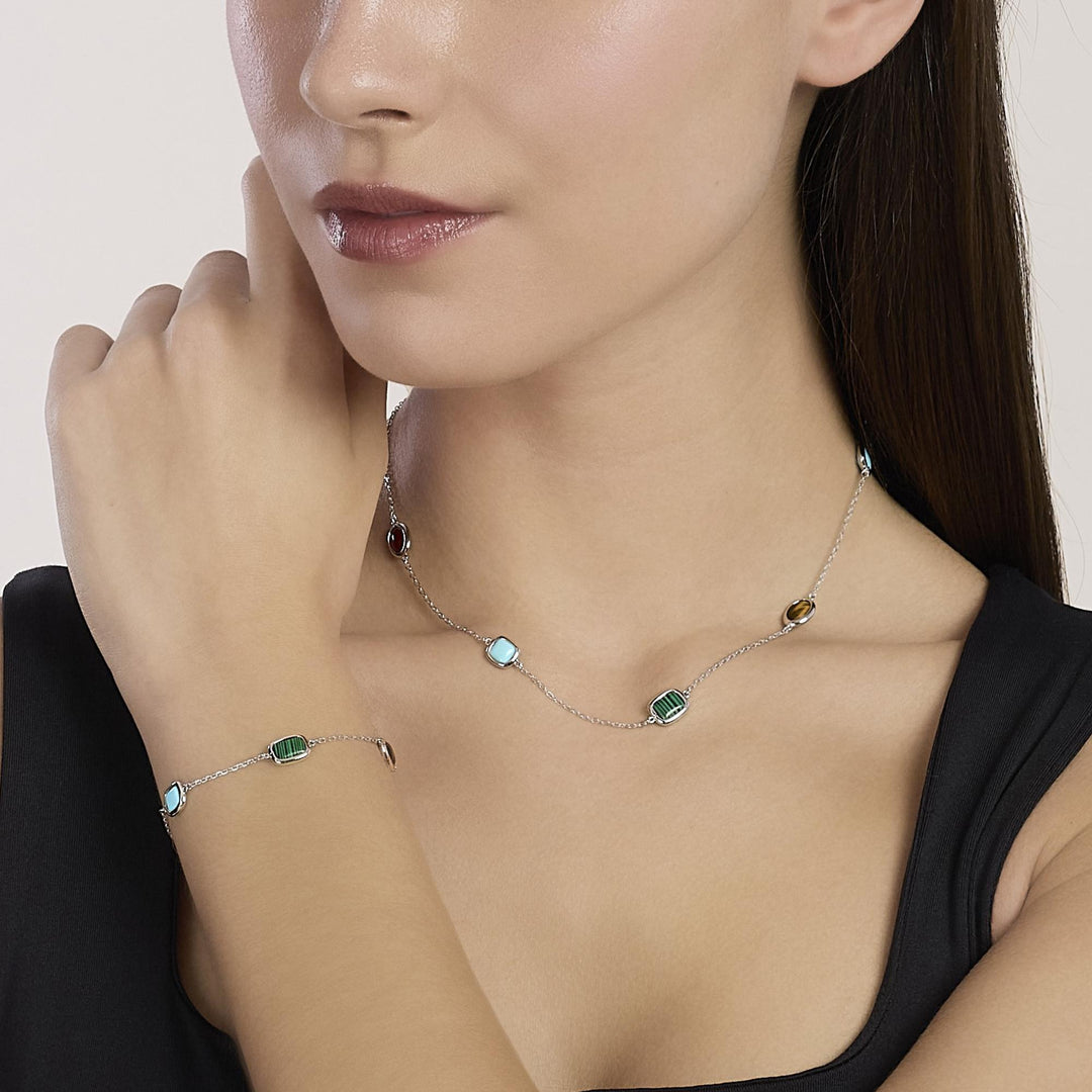 Mabina Bracciale in argento con pietre multicolor 534172