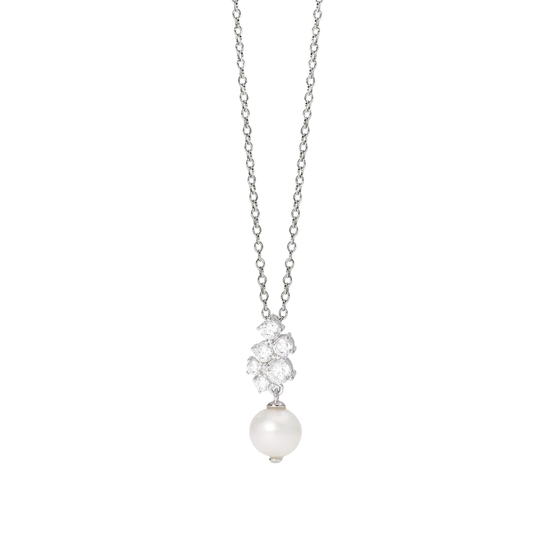 Mabina Girocollo con cascata di zirconi e perla coltivata 553885