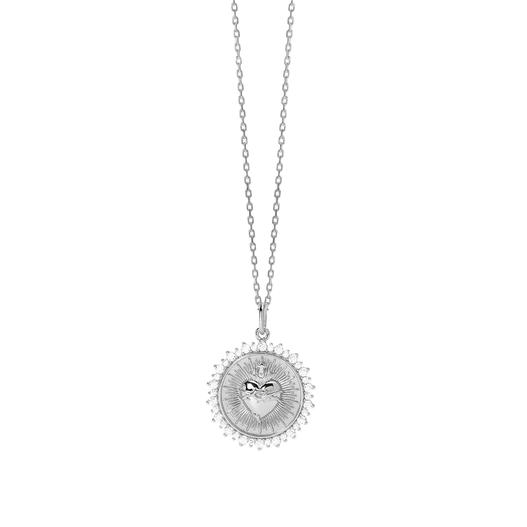 Mabina Girocollo in argento con ciondolo Sacro Cuore 553896