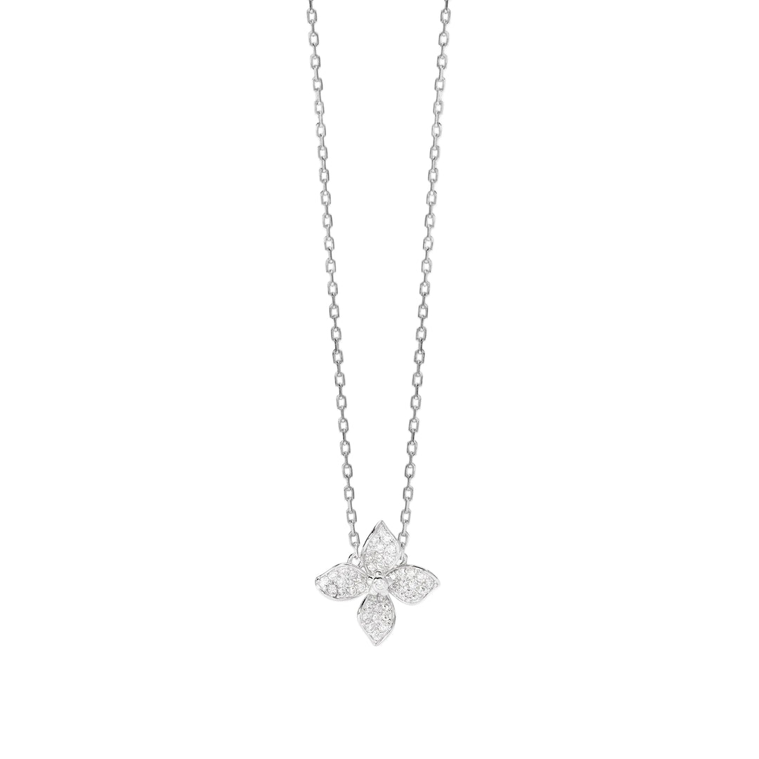 Mabina Girocollo con fiore in pavé di zirconi 553907