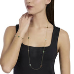 Load image into Gallery viewer, Mabina Collana in argento dorato con pietre piccole multicolor 553910