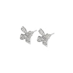 Load image into Gallery viewer, Mabina Orecchini a lobo in argento con fiore in zirconi 563983