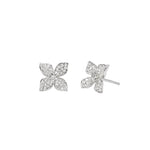 Load image into Gallery viewer, Mabina Orecchini a lobo in argento con fiore in zirconi 563983