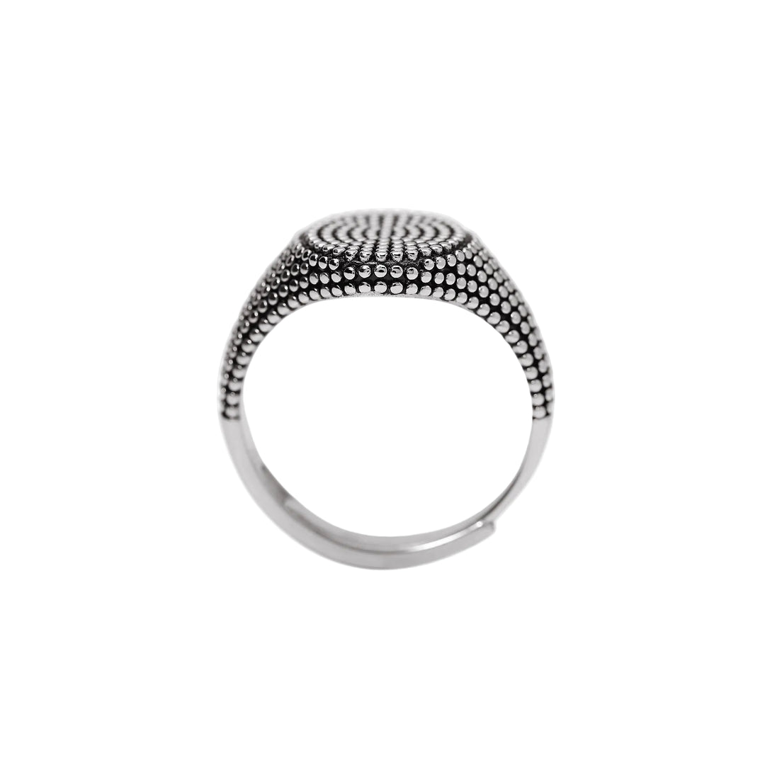 Mabina Anello chevalier ovale con borchie 523509