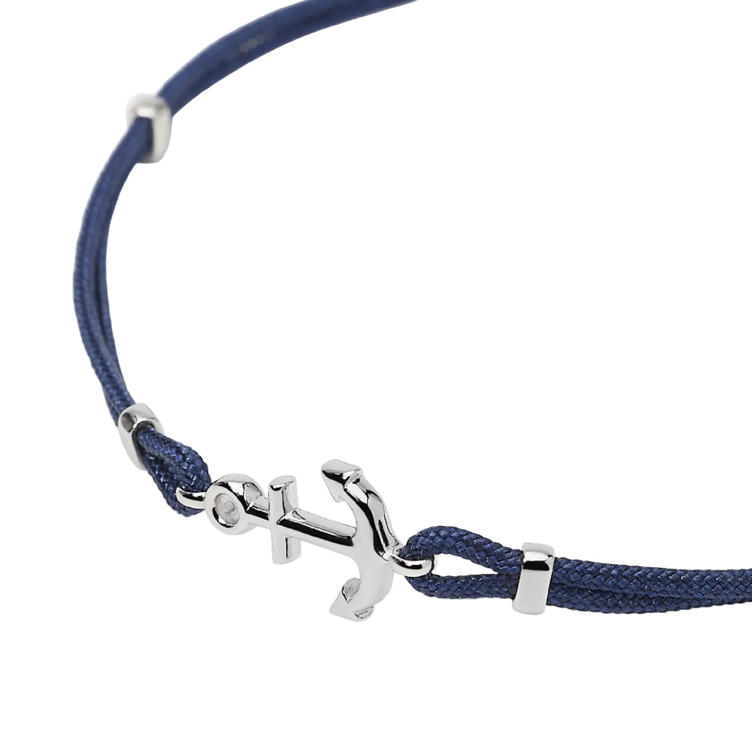 Mabina Bracciale in nylon con ancora in argento 534139