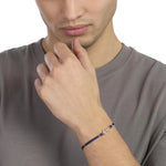 Load image into Gallery viewer, Mabina Bracciale in nylon con ancora in argento 534139
