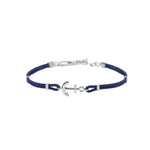 Load image into Gallery viewer, Mabina Bracciale in nylon con ancora in argento 534139