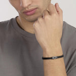 Load image into Gallery viewer, Mabina Bracciale in lab leather e zirconi neri 534149 