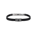 Load image into Gallery viewer, Mabina Bracciale in lab leather e zirconi neri 534149 