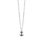 Load image into Gallery viewer, Mabina Collana in argento con ancora in zirconi neri 553872