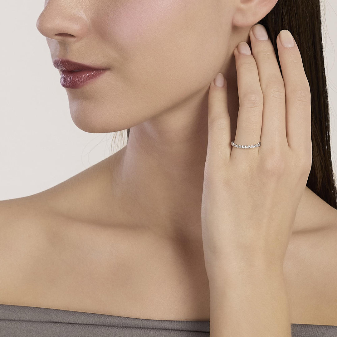 Mabina Anello mezza veretta con diamanti lab-grown 523521-11