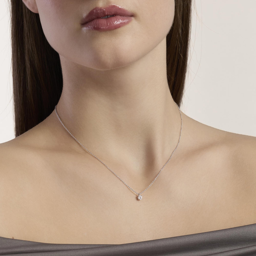 Mabina Girocollo punto luce con diamante lab-grown 553863