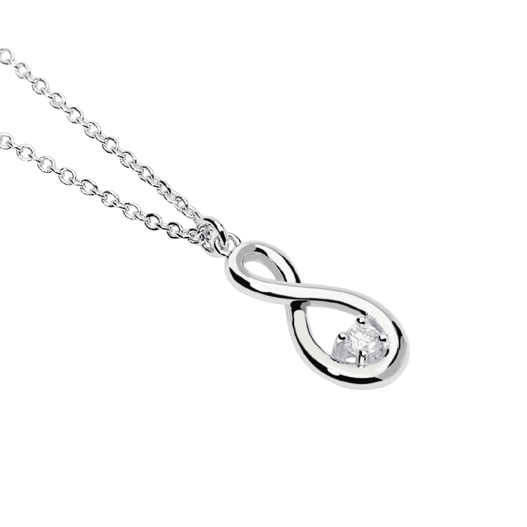 Mabina Girocollo con infinito e diamante lab-grown 553919
