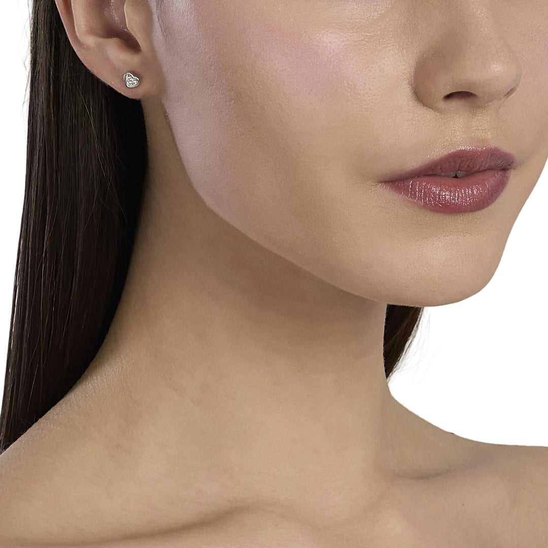 Mabina Orecchini cuore con diamanti lab-grown 563990