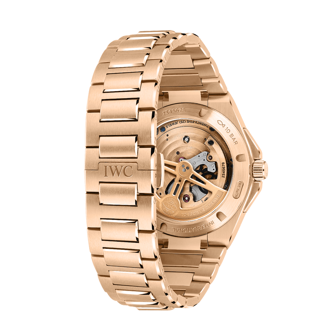 IWC Ingenieur Tourbillon 41 IW345901 - bracciale e cassa oro rosa 18kt - quadrante verde scuro