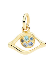 DoDo Ciondolo occhio oro giallo con zaffiri e topazio DMC6030EYESSZSY9G