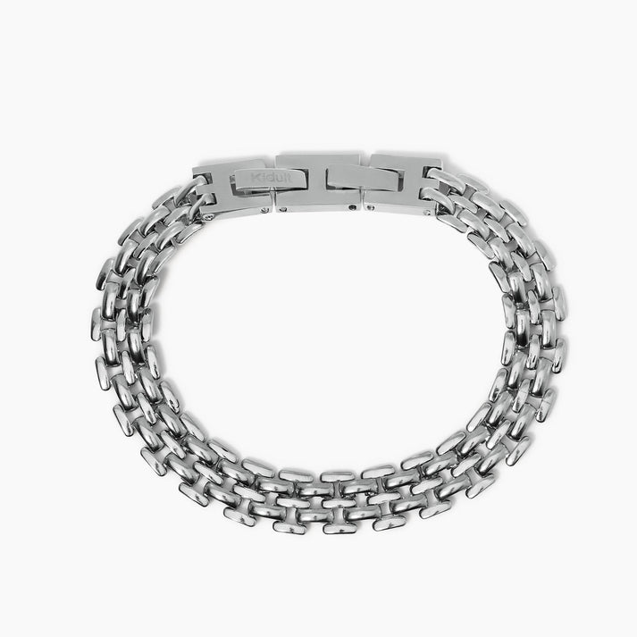 Bracciale in acciaio con catena panther