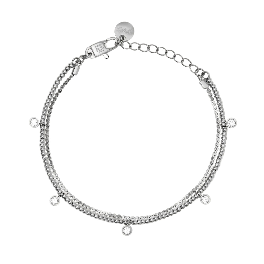 Bracciale con Catene e Cristalli