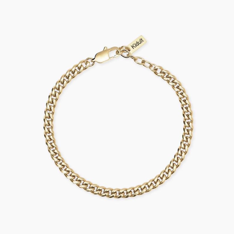 Bracciale groumette in acciaio dorato